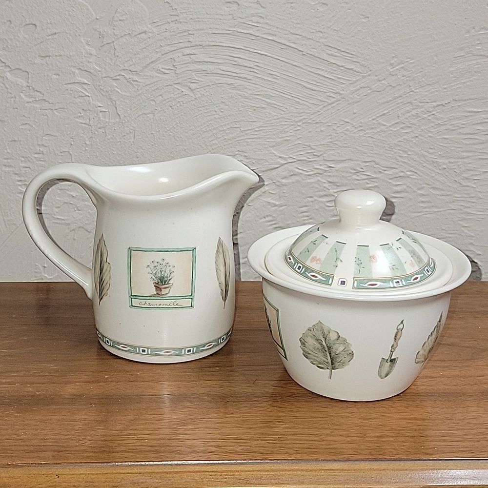 PFALTZGRAFF NATUREWOOD CREAMER AND SUGAR BOWL 2-PIECE SET